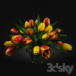 Plant Vase with tulips 
