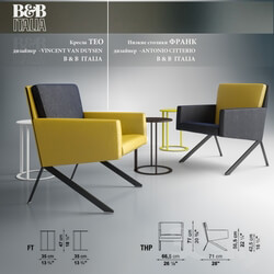 Chairs and tables THEO FRANK from B amp B ITALIA 