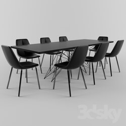 Table Chair Bonaldo table Octa chairs By met 