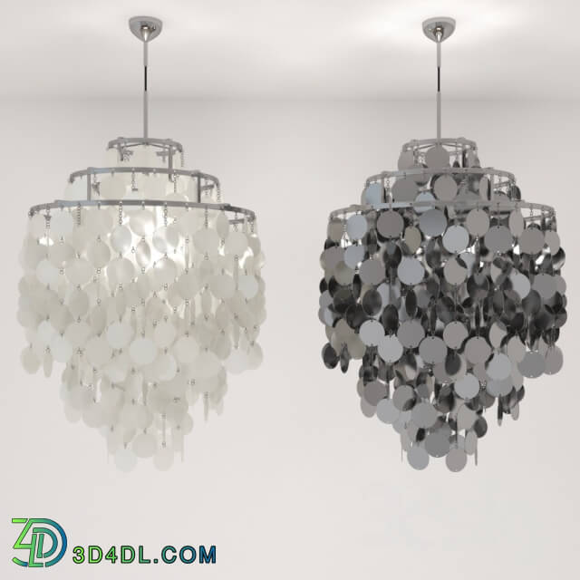 Verner Panton chandelier Pendant light 3D Models