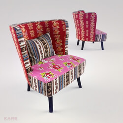 Arm chair - KARE Arm Chair Club Patchwork Red Surprise 