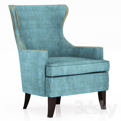 Pacific Blue Elliott Wingback Chair 