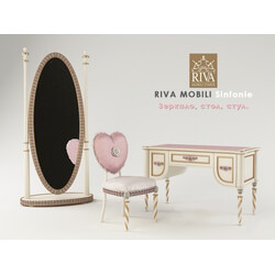 Table Chair Mirror desk chair Riva Mobili Sinfonie 