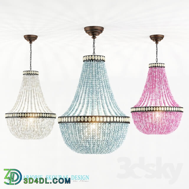 Beaded chandelier CHANDELIER with BEADs Pendant light 3D Models