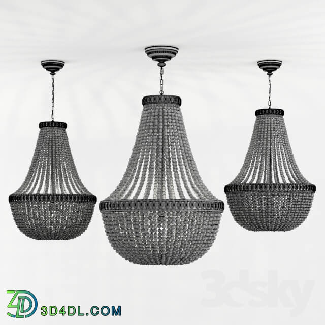 Beaded chandelier CHANDELIER with BEADs Pendant light 3D Models