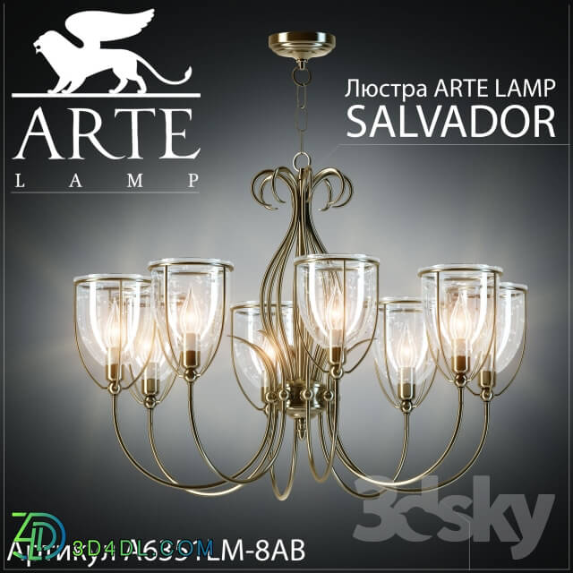 Ceiling light - Chandelier Arte Lamp Salvador A6351LM-8AB