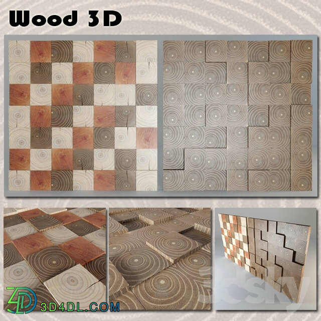 Other decorative objects 3D wooden panel