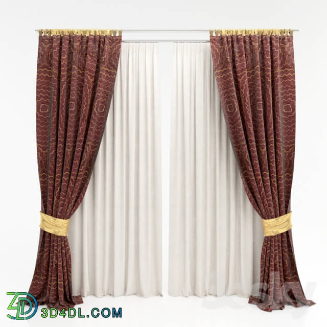 Maroon curtain