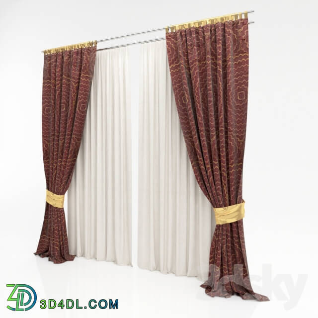 Maroon curtain