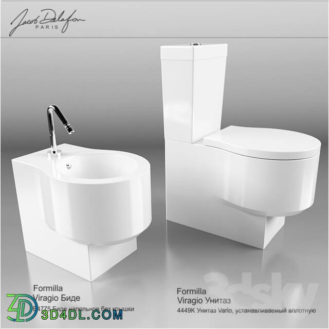 Toilet and Bidet - toilet and bidet Jacob Delafon collection FORMILIA series Viragio