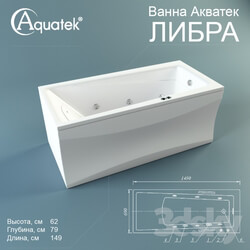 Acrylic bathtub Aquatek quot Libra quot  