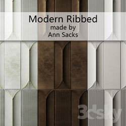 3D panel - Tile Modern Ribbed by Ann Sacks 