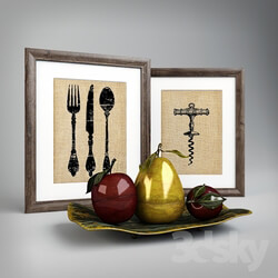 Other decorative objects - Decorative set with fruit 