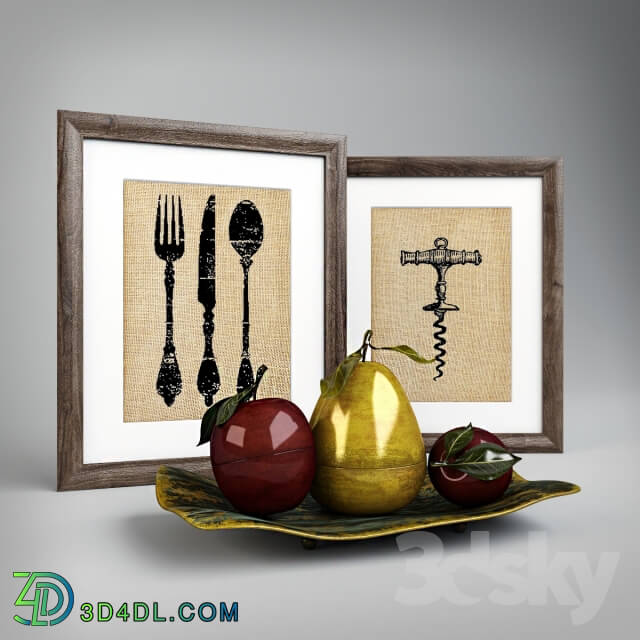 Other decorative objects - Decorative set with fruit