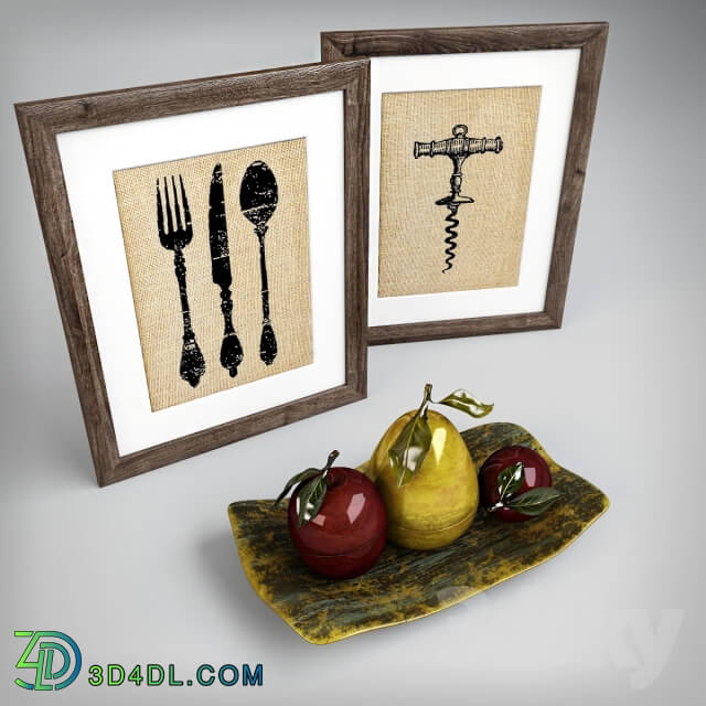 Other decorative objects - Decorative set with fruit