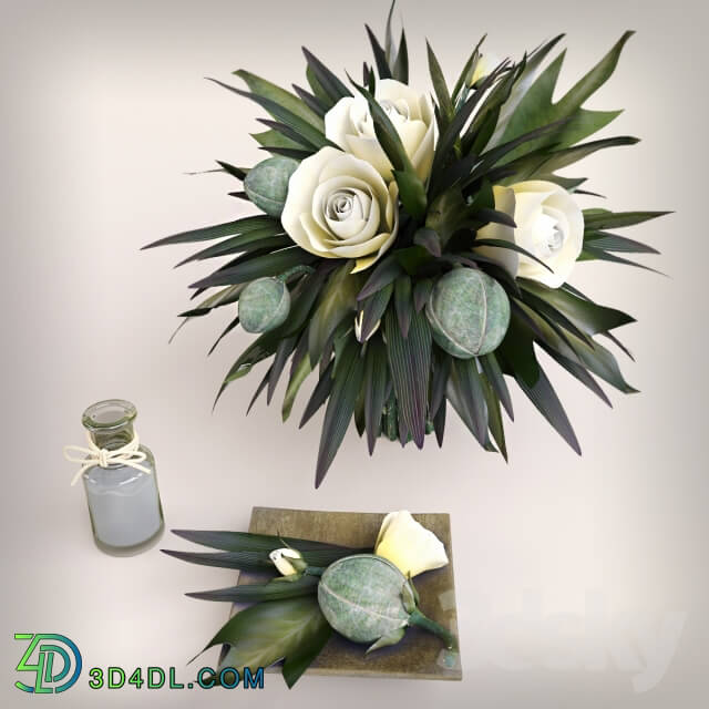 Other decorative objects Decorative set with a bouquet