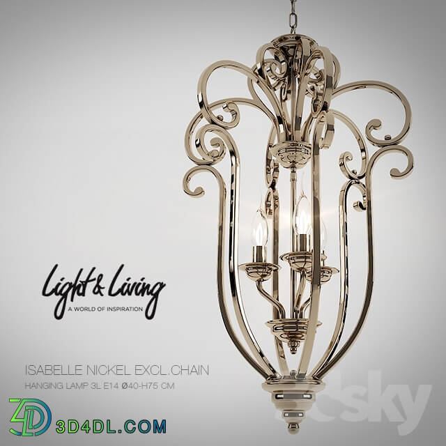 Ceiling light - Chandelier Light _amp_ Living ISABELLE