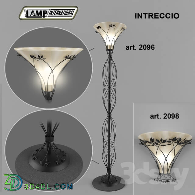 Profi Forged floor and wall lamps quot Intreccio quot firm and Lamp International