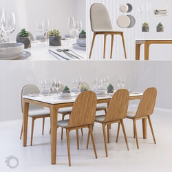Table Chair Scandinavian dining set 