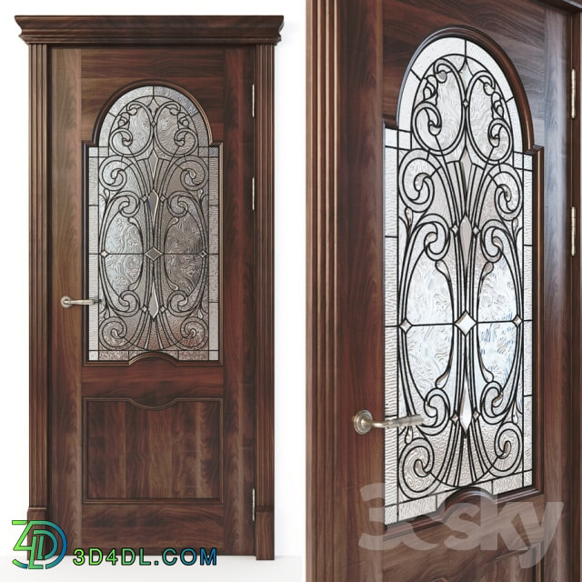 Door with stained glass 02