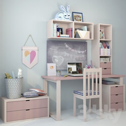 Table Chair Writing desk and decor for a child 5 