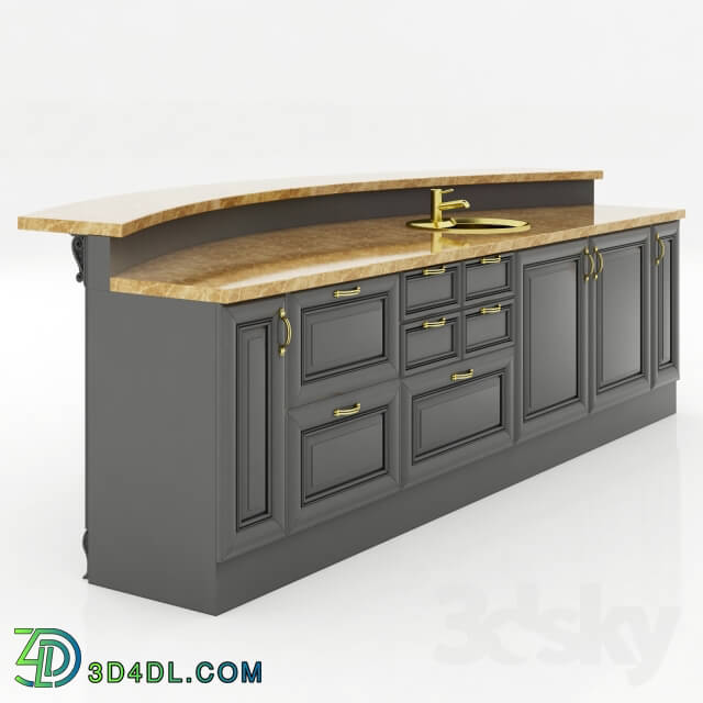 Kitchen classic kitchen island