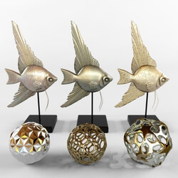 Other decorative objects - Bronze fish and decor 