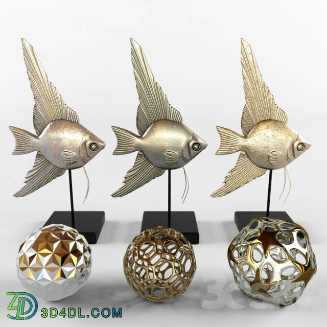 Other decorative objects - Bronze fish and decor