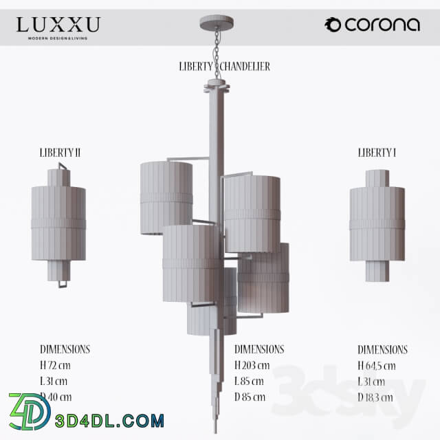 LUXXU LIBERTY CHANDELIER LIBERTY I II WALL