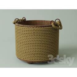 Bathroom accessories - Bucket with ropes 