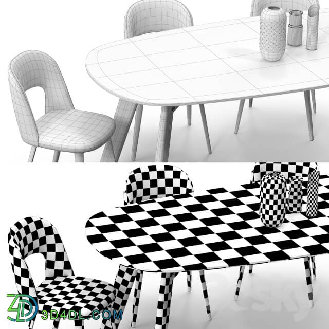 Table Chair Path chair Beleos table set