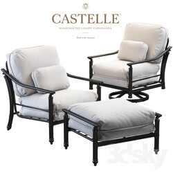 Armchairs and a banquet from the collection Coco Isle by Castelle 