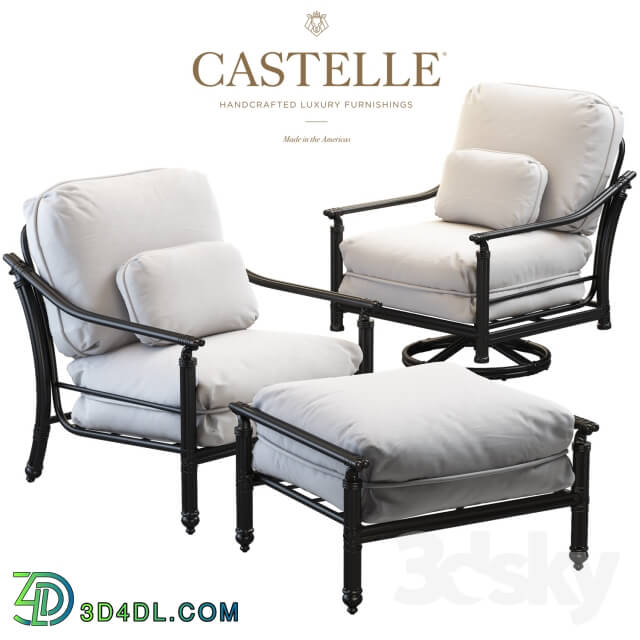 Armchairs and a banquet from the collection Coco Isle by Castelle