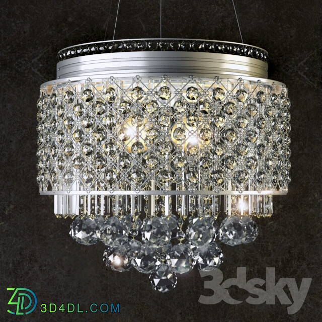 Crystal Pendant Light with Criss Cross Web Casing Pendant light 3D Models