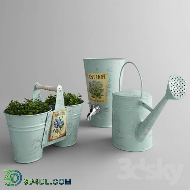 Other decorative objects Plant pots and watering can