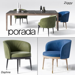 Table Chair Chair and table Porada 