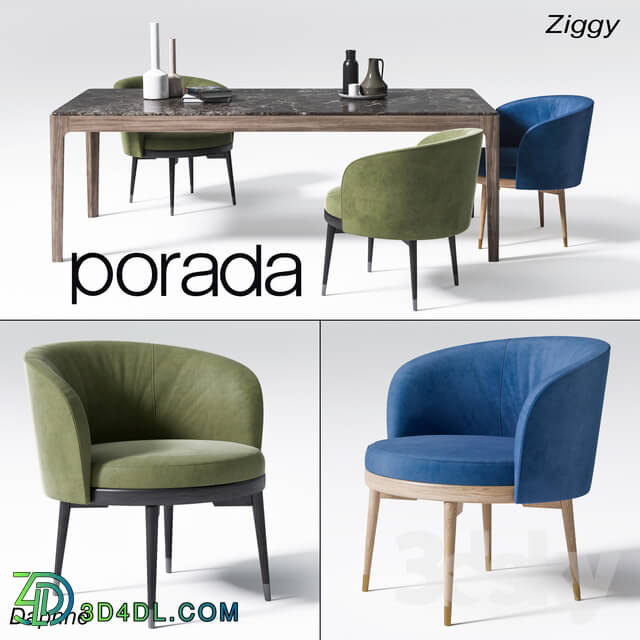Table Chair Chair and table Porada