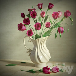 Plant - Lisianthus in a jar_ like a rose_ but they do not 
