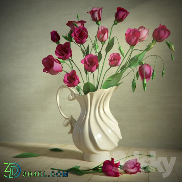 Plant - Lisianthus in a jar_ like a rose_ but they do not