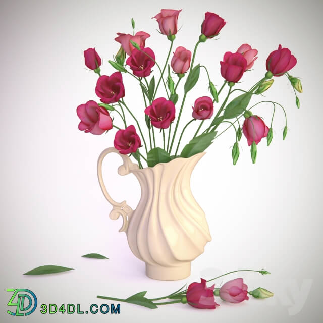 Plant - Lisianthus in a jar_ like a rose_ but they do not