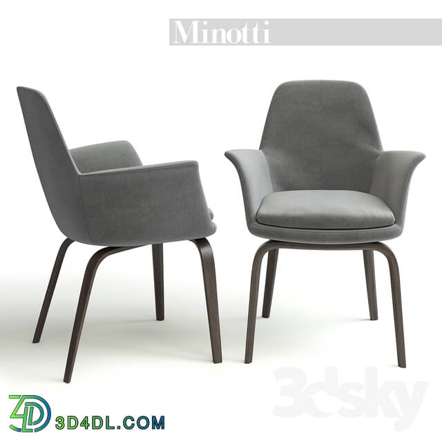 Table Chair MINOTTI York and Lou round