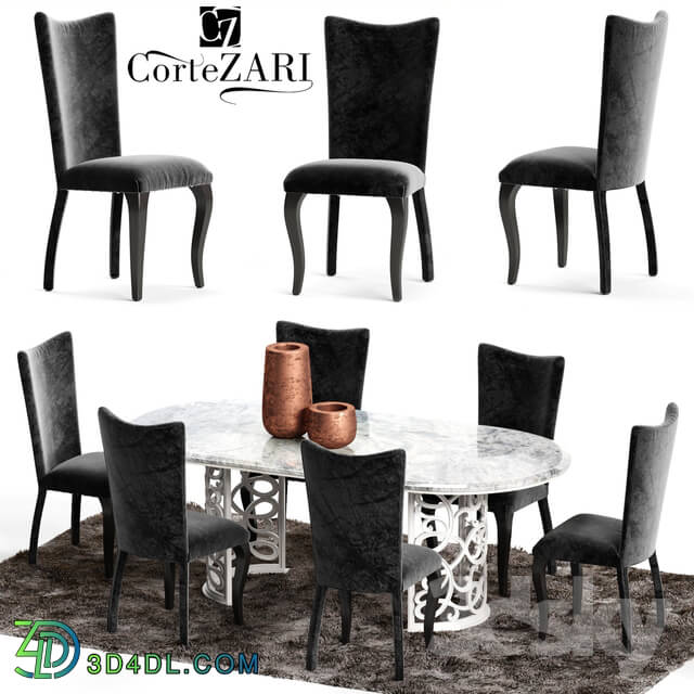 Table Chair Corte Zari EVA Chair and FLORA Table