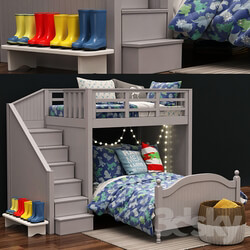 Catalina Stair Loft Bed Lower Bed Set by Pottery Barn Kids 