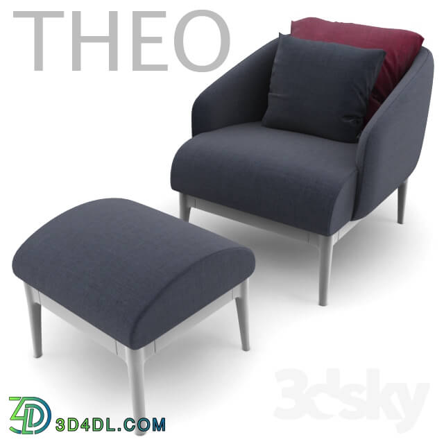 chair with ottoman THEO zeo 