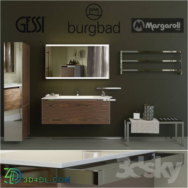 Furniture plumbing and decoration in the bathroom Burgbad Yso
