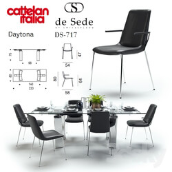 Table Chair Table Daytona Cattelan Italia Chair DS 717 de Sede 