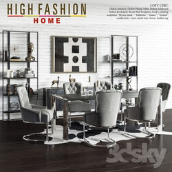 Table Chair High Fashion Home Loft Chic Dalton 
