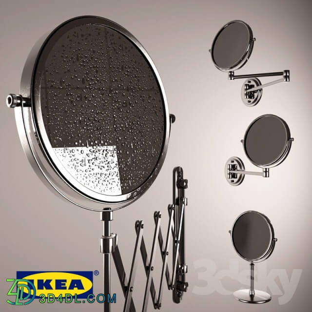 Bathroom accessories - Magnifying mirror with water drops