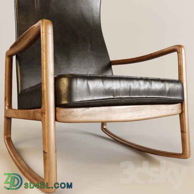 Arm chair - Danish Rocking Chair by Ole Wanscher for France and Son