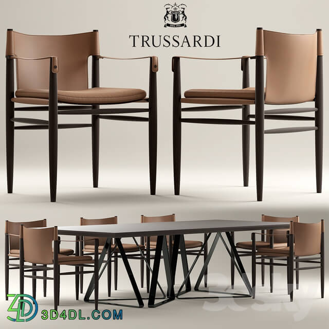 Table Chair Table and chairs Trussardi Casa Saddle Chair